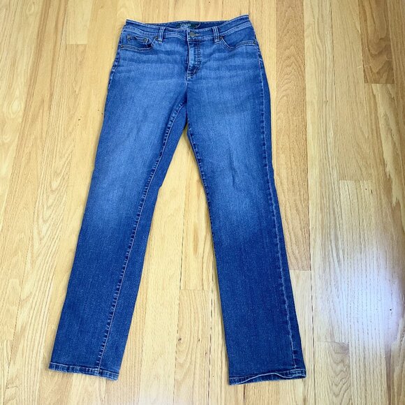 Lauren Ralph Lauren Jeans Modern Straight Curvy Mid Rise Medium Wash Pockets (10 - Picture 1 of 6